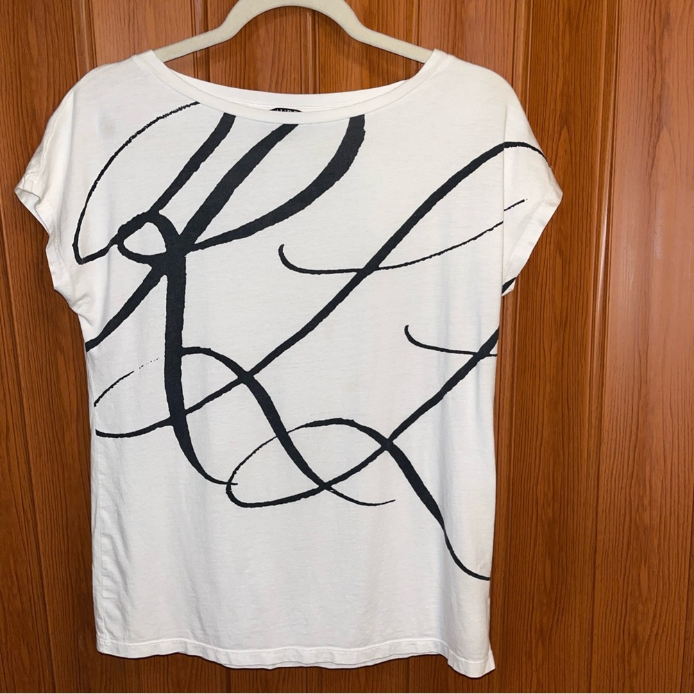Ralph Lauren Black Lable White and Black Graphic Short Sleeve Tee Women’s Size S
